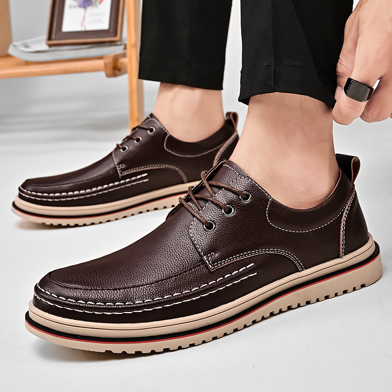 Genuine Leather new design Oxford shoes uppers genuine leather shoes authentic men's leather dress shoes for men