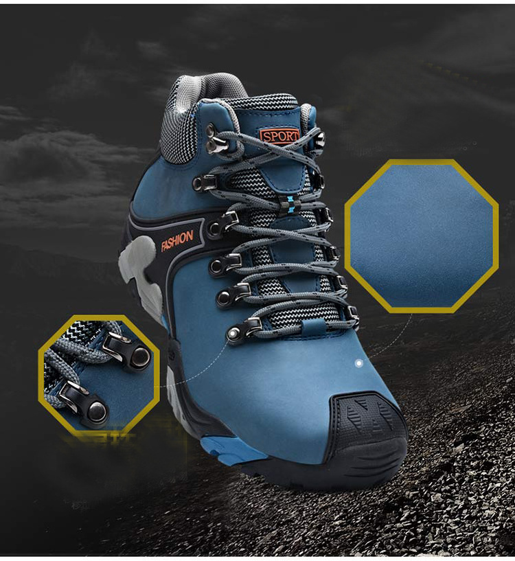 New trend fashion trekking winter high ankle cheap mountain waterproof sport work safety outdoor shoes men hiking shoes