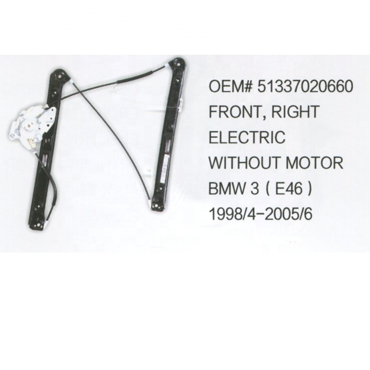 Auto Window Regulator For BMW 3 E46 1998/4-2005/6  OEM NO.51337020660  Front Right Electric Without Motor  Window Lifter