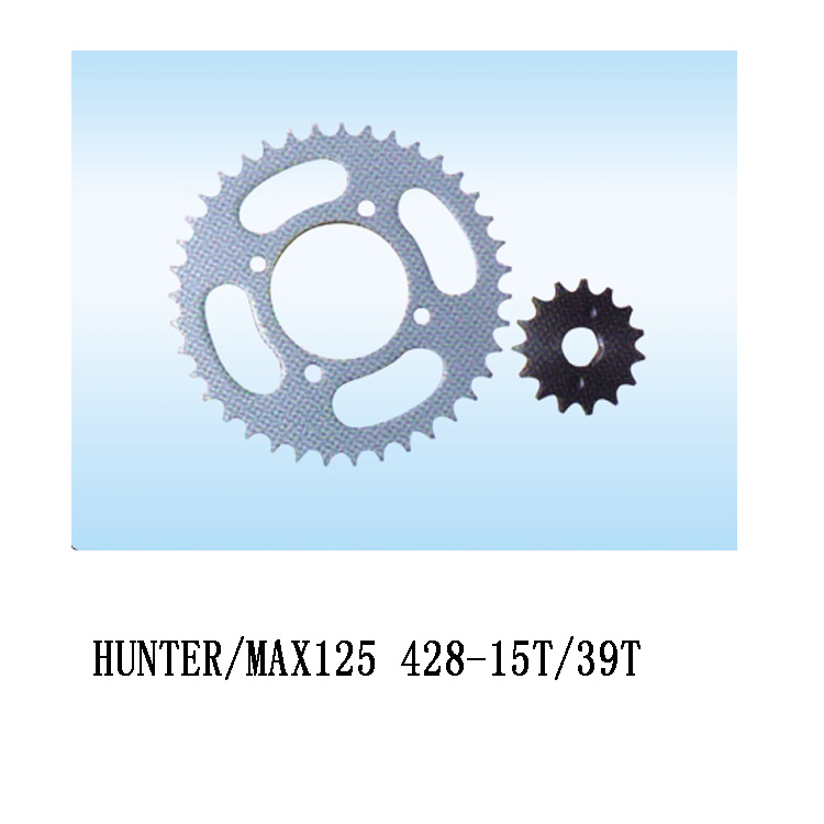 Motorcycle Parts High Quality Factory Set Sprocket Motorcycle Accessories use for HUNTER/MAX125 428-15T/39T