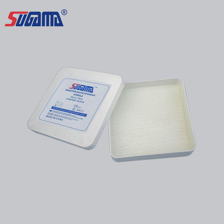 Box packed medical paraffin gauze dressing for burns