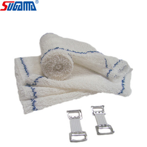 2024 high quality white skin color Professional 5cm 10cm medical high elastic cotton spandex crepe bandage with aluminium clips