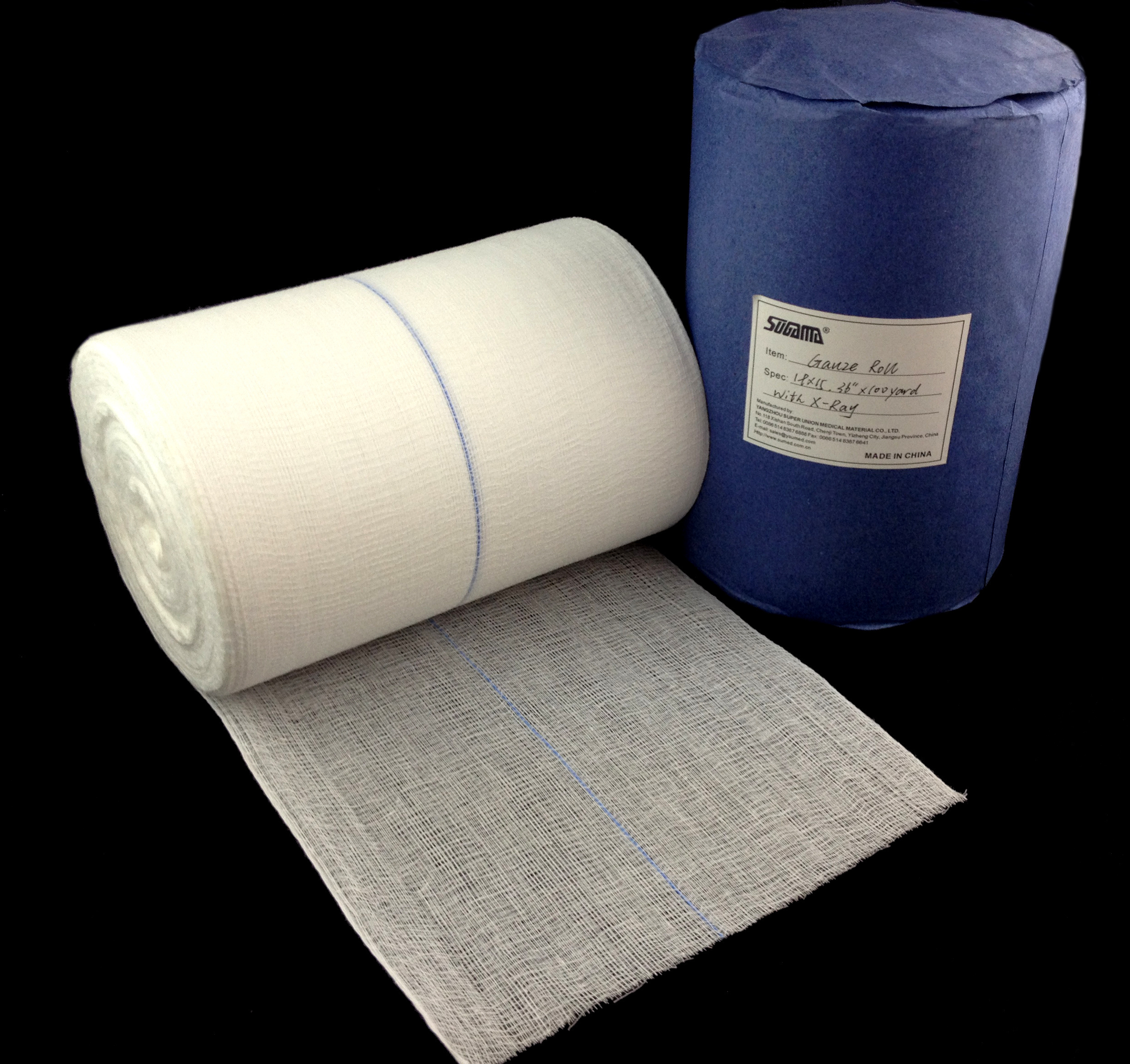 high quality gauze roll Hospital 90cm x 100m With Packing medical sterile absorbent 100% Cotton jumbo big gauze roll with x ray