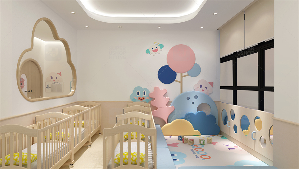 Custom Nursery Classroom Furniture Nursery School Furniture Wood Kindergarten Children Funny Daycare Furniture