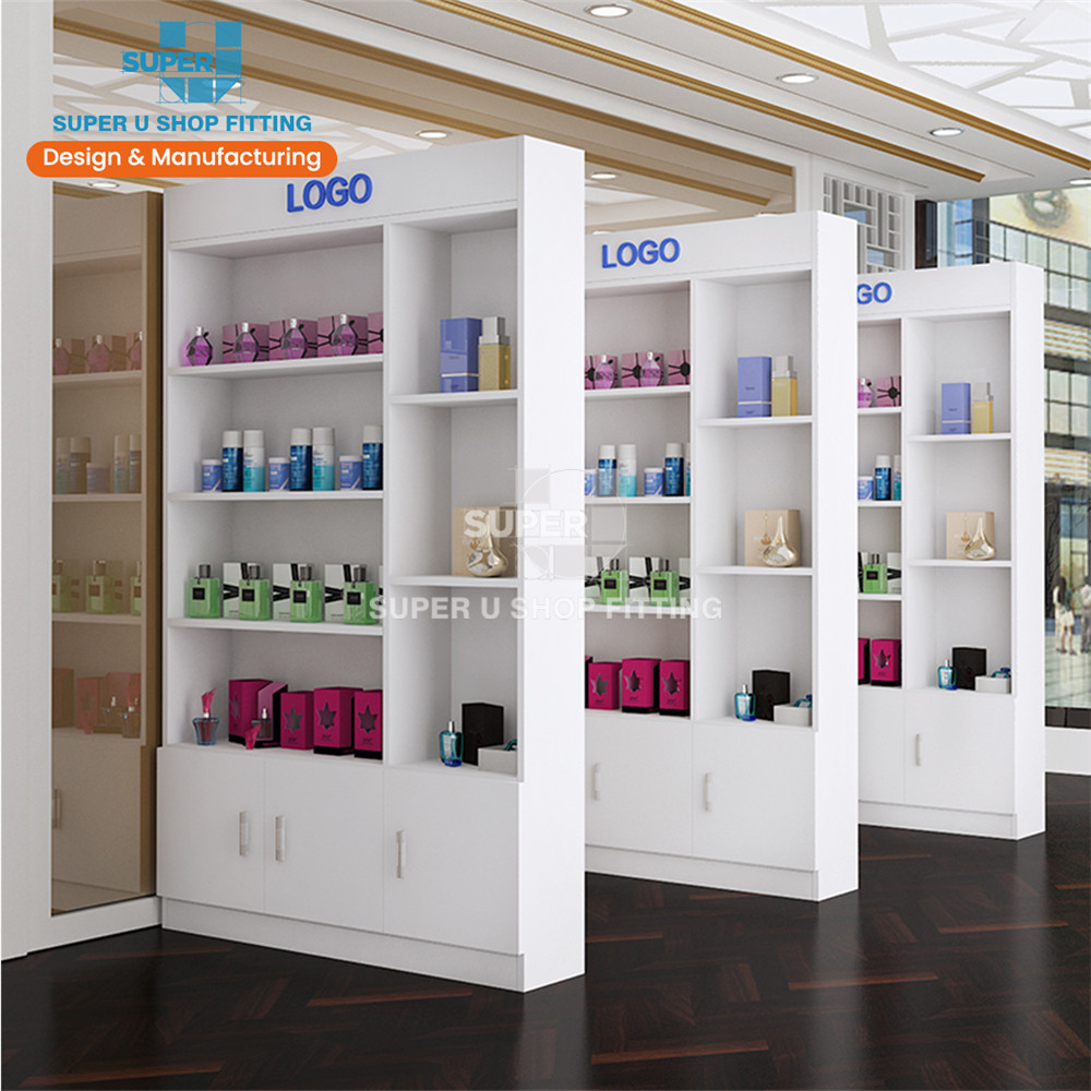 Retail Cosmetic Display Stand Beauty Products Shop Shelf Display Cosmetics Display Shelves Wooden Wall Cosmetic Shelf Showcase