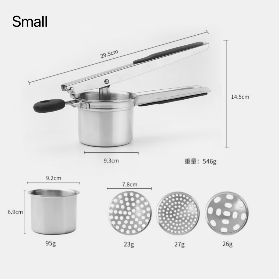 Potato ricer heavy duty stainless steel potato masher and ricer kitchen tool press and mash kitchen gadget for Mashed Potatoes