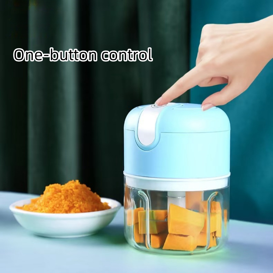 250ml Electric mini garlic chopper USB rechargeable food chopper small food processor for Chopping Garlic Ginger Minced Meat