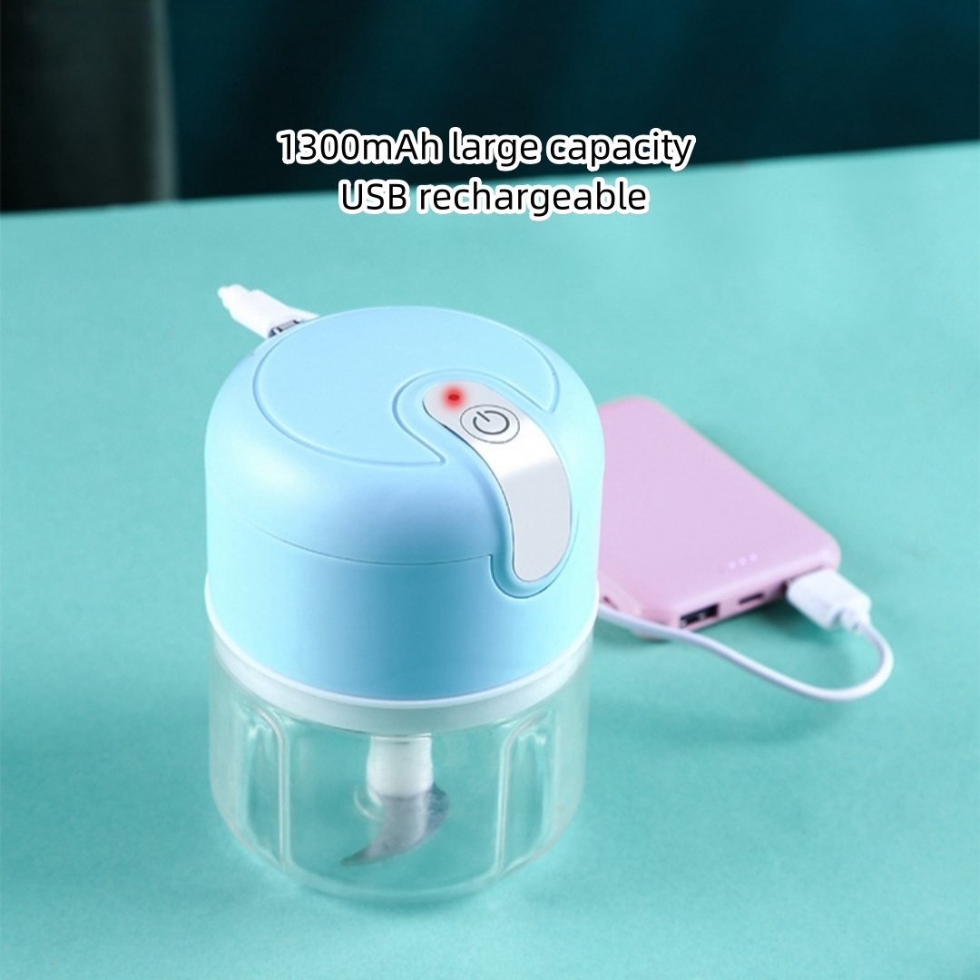 250ml Electric mini garlic chopper USB rechargeable food chopper small food processor for Chopping Garlic Ginger Minced Meat