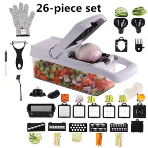 All-in-1 Vegetable chopper handheld slicer cheese grater multifunctional vegetable cube cutter for Spiralizer & Kitchen Gadgets