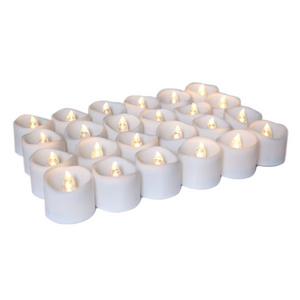 12 Pack Timer Flameless LED Tea Lights Candles with 6H Timer Built-in Battery Opeated for Halloween Christmas Wedding Decor