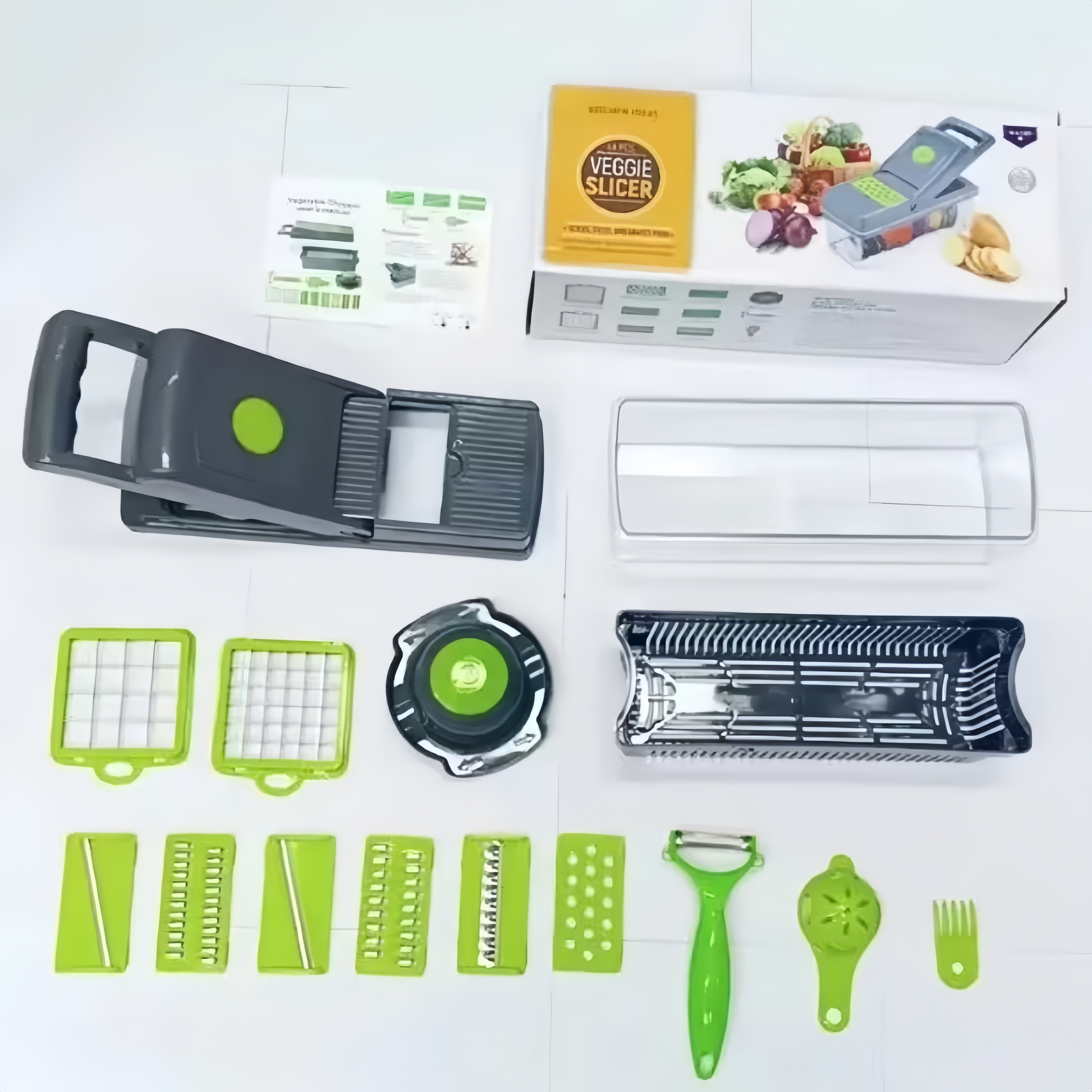 Vegetable Chopper with container 14 in 1 professional food cutter chopper machine vegetable slicer for Kitchen gadget