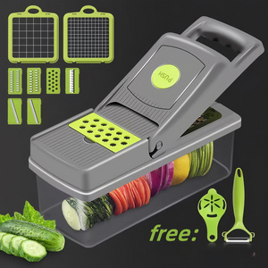 Vegetable Chopper with container 14 in 1 professional food cutter chopper machine vegetable slicer for Kitchen gadget