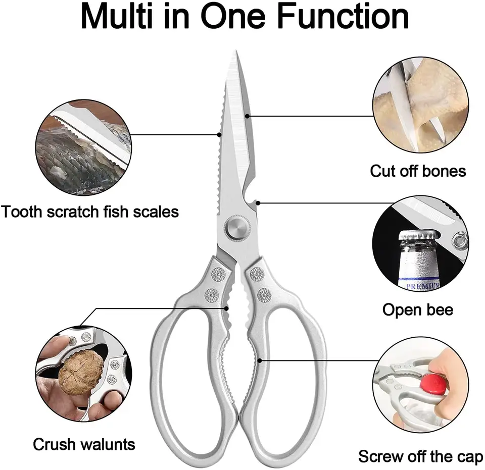 Kitchen scissors shears stainless steel kitchen knife tool poultry shears heavy duty for kitchen fish meat