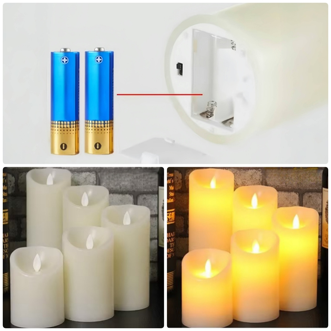 Flameless Candles Battery Operated with Timer Remote Control LED Pillar Candles Battery Powered for Home Decoration