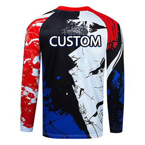 custom wholesale men blank pants kids sublimation plain mtb set fabric mesh long sleeve Breathable motocross jersey