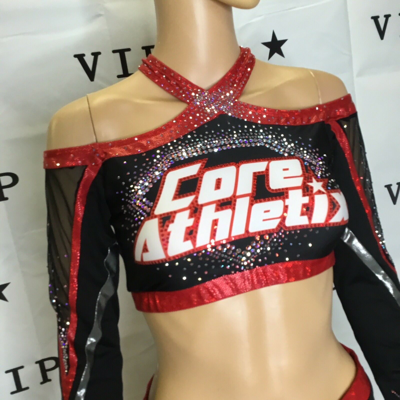 Custom sexy lingerie Red and black haarschmuck shirts jewelry plus size all star glitter tenue Majorette Uniforms