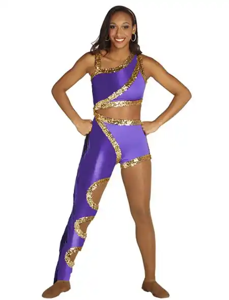 Custom New Design Tracksuit Cheer Competition Plenties Of Shiny Majorette-Uniforms With Sequins And Fringe