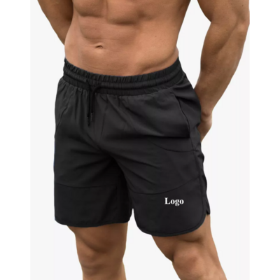 Wholesale Stock Custom Logo Summer Printing Polyester Sweat Shorts Men Running Workout Mens Shorts