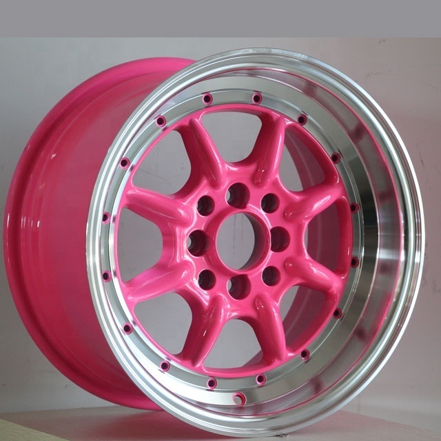 4 hole 8 hole hot sale new design supplier 14 inch 15 inch aluminum alloy wheel rim