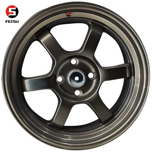 17inch mag car rims classic car alloy wheels 4x100 4x114.MATT BRONZE  4hole wheels high quality standard new design wheel