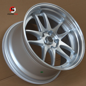 Alloy 18inch Silver Aluminium Color Material Multi Pieces Machine Origin Type deep dish big lip racing car Car Wheels mags rims