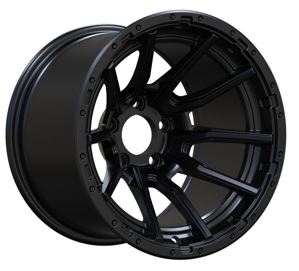 Black A356.2 15x10J 4x4 offroad car alloy wheels aluminum car rims rines Off road racing wheel hub