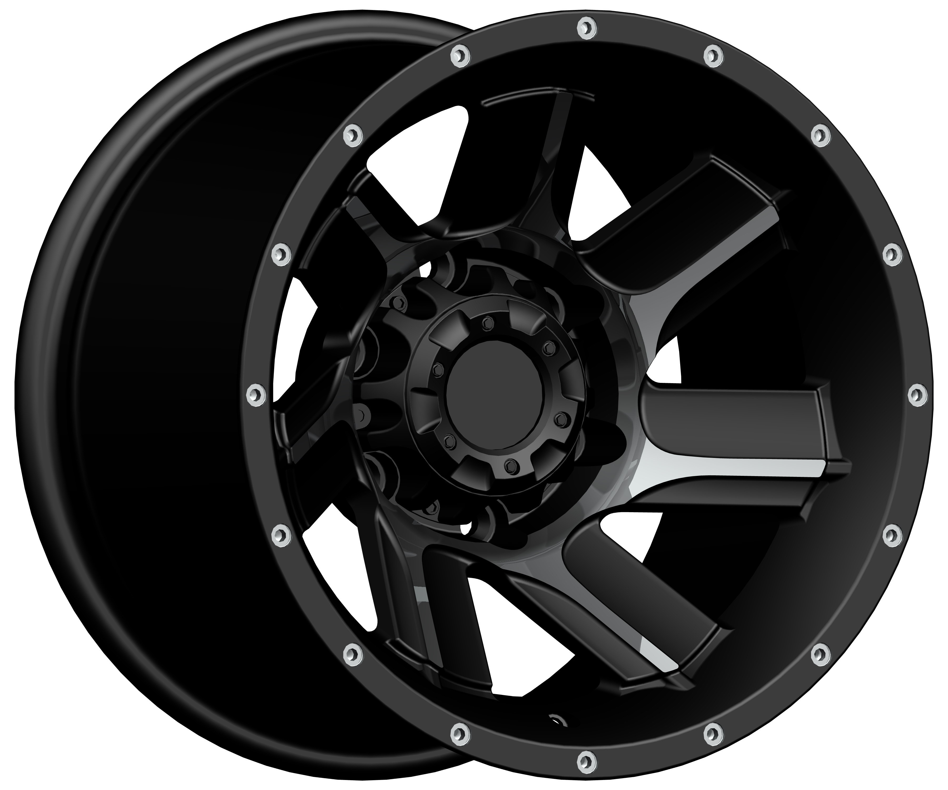 Black A356.2 15x10J 4x4 offroad car alloy wheels aluminum car rims rines Off road racing wheel hub