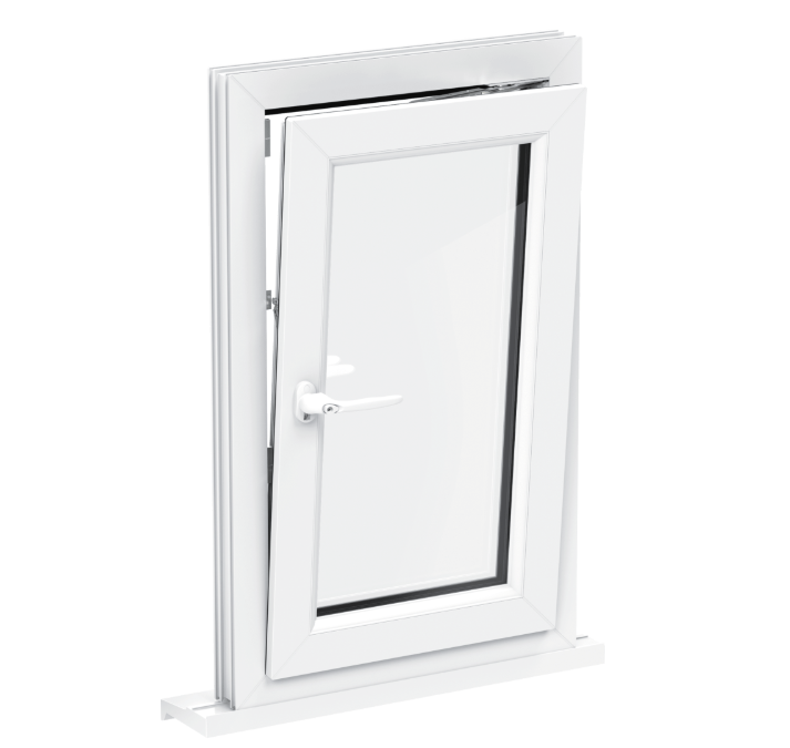 Energy Saving UUPVC  Vinyl  Tilt And Turn Window Two Ways Open UPVC  Vinyl Windows And Doors