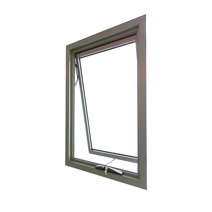 Perfect Quality Modern Aluminum Frame Awning Window Design Double Glazed Home Curtain Bay Patio Garden French Casement Window