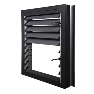 Italian Aluminum Naco Window Built In Louvres Frame Heat Insulation Texture Glass Louver WindowAluminium Louver Casement Windows