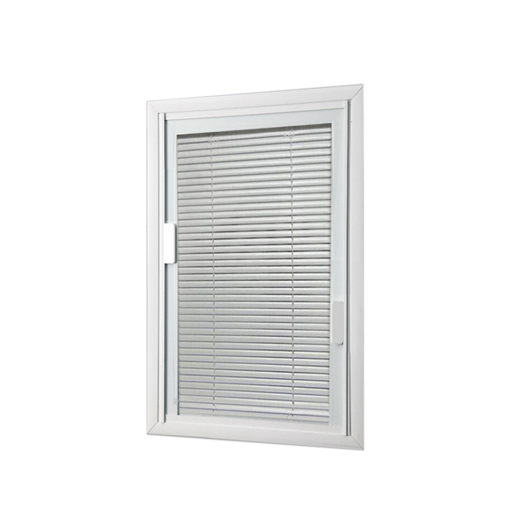 Stock Available Hurricane Impact German Decorative Exterior Built Glass Louvre Louver Pvc Windows With Double Blinds