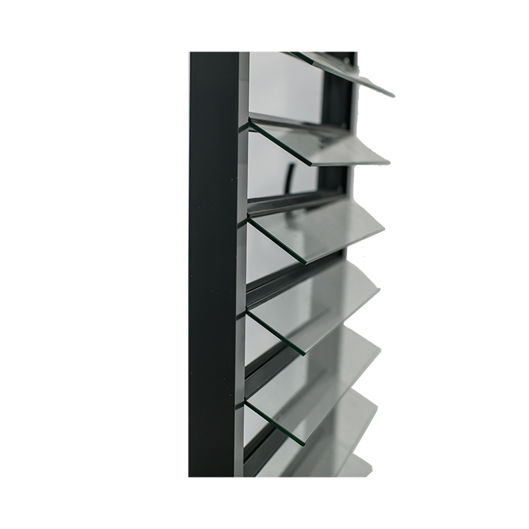 Free Sample Rectangular Shutters Bathroom Windows Blinds Jalousie Design Ventilated Aluminium Frame Glass Louver Window