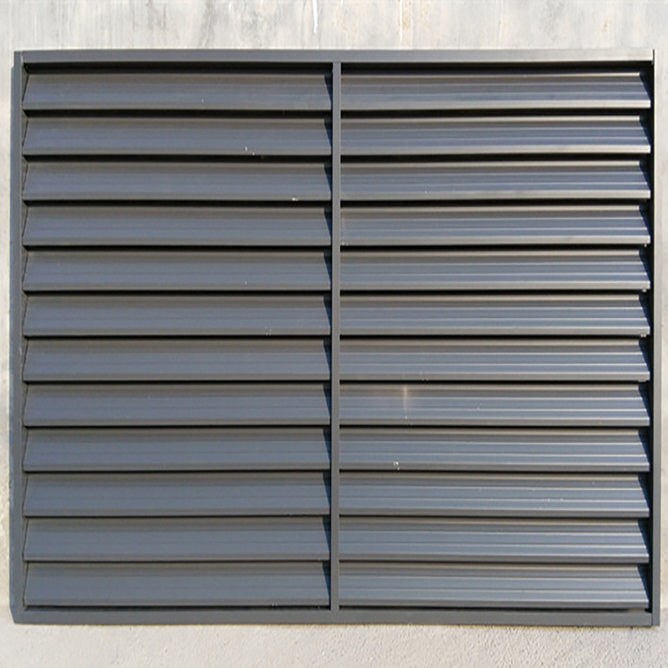 Hurricane Outdoor Metal Jalousie Exterior Adjustable blind Aluminum window with built in shutters security