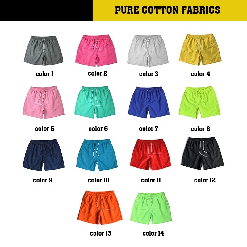 Wholesale stock beach shorts polyester men running shorts swimwear shorts for men custom logo embroidered