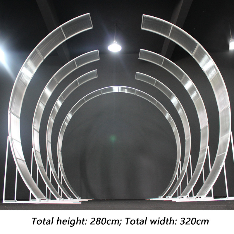 New Style 7 Pcs Iron Arches Optional Led Wedding Arch Centerpieces For Wedding Table Wedding Arch