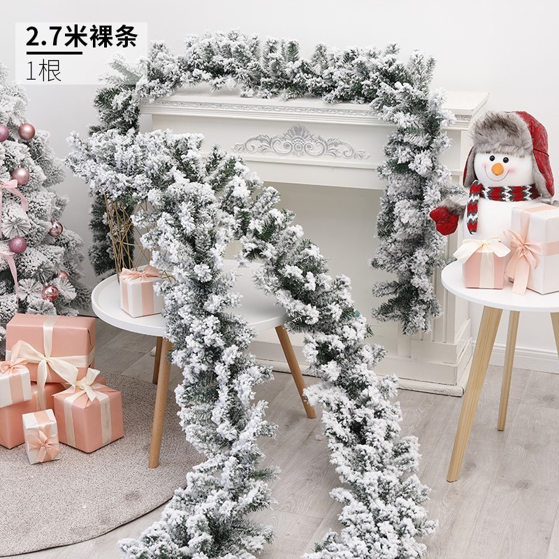 Artificial Garland 9ft 270 Branches Christmas Garland for Holiday Party Christmas Decorations Ornaments Indoor or Outdoor