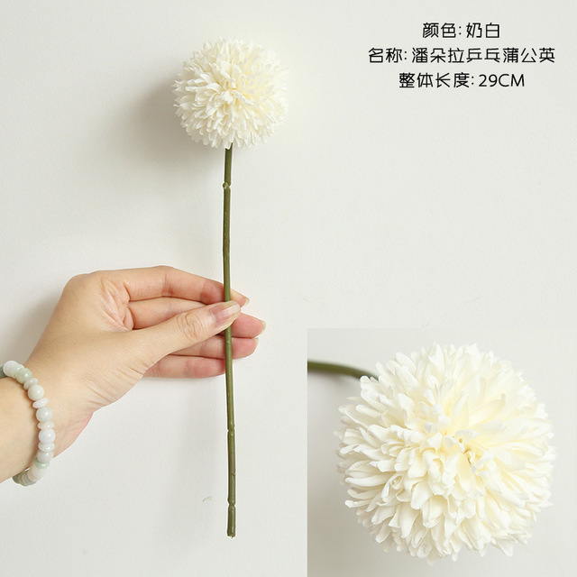 High Quality Hand Made Artificial Dandelion Silk Flower With Floral Decoration