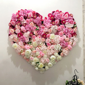 Hight Quality  Wedding Stage Backdrop Artificial Rose Flower Wall For Decoration