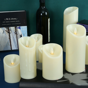 Led Candles Dynamic swaying Real Wax Pillar Flameless Candles Lights