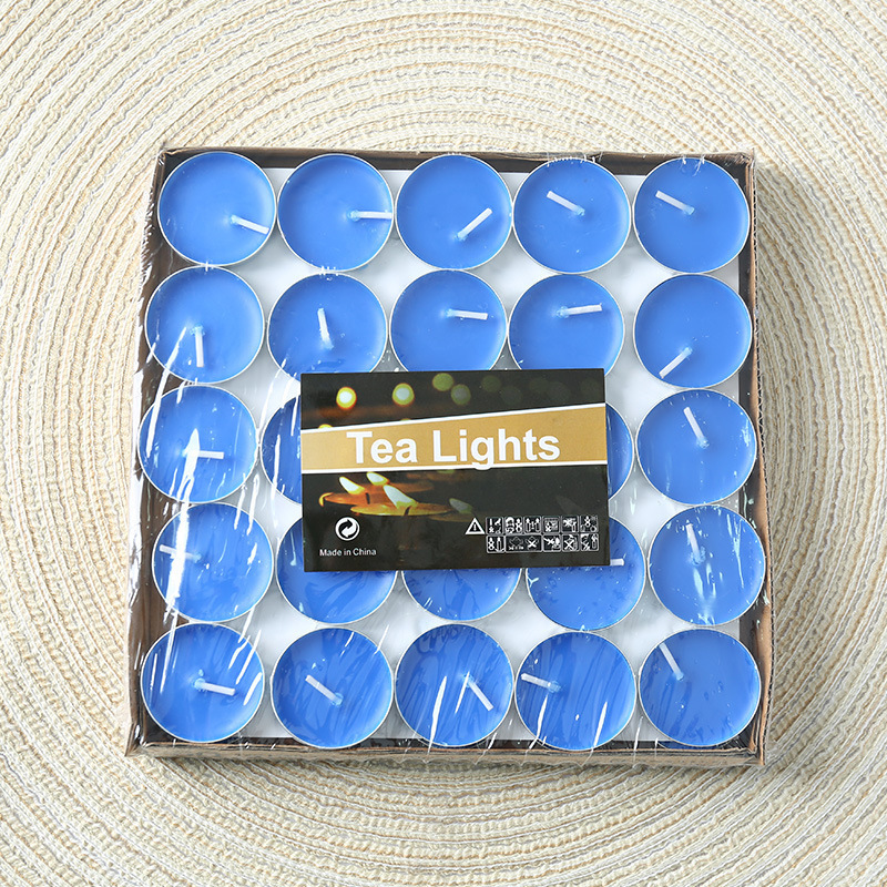 Factory 50pcs Direct Selling Paraffin Wax 2 Hours burning Unscented Tea Lights White Tealight Candles For Birthday Gift