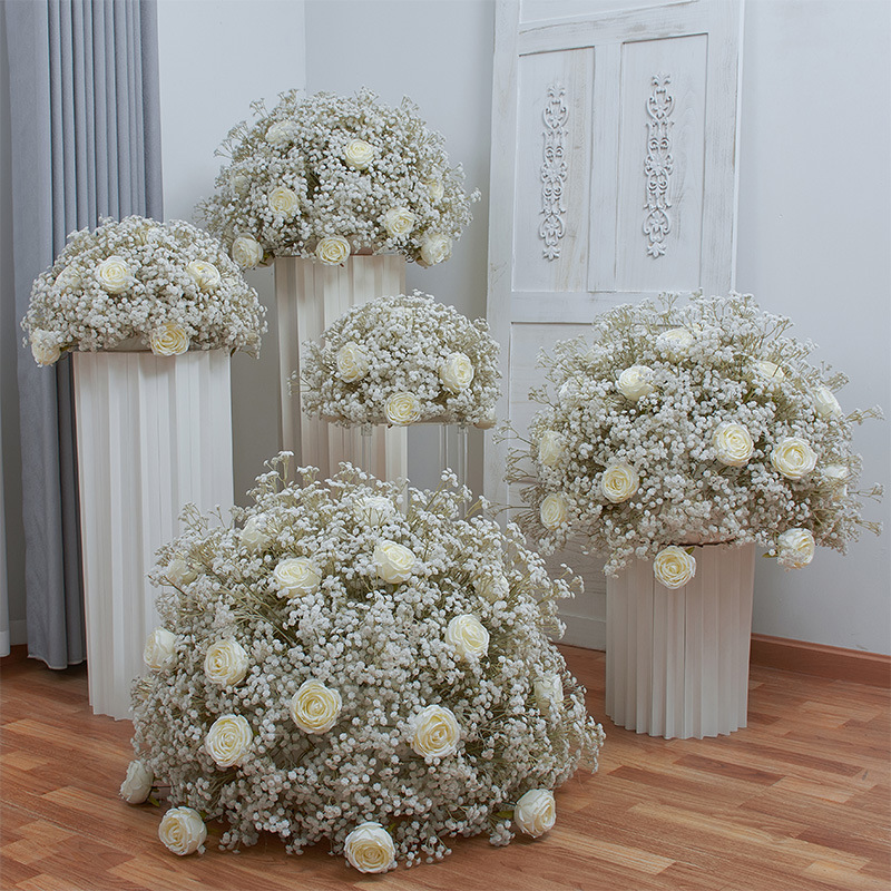 Wholesale Wedding Table Decoration Artificial Ball Flower For Sale Table Centerpiece Flower Ball Gypsophila Ball