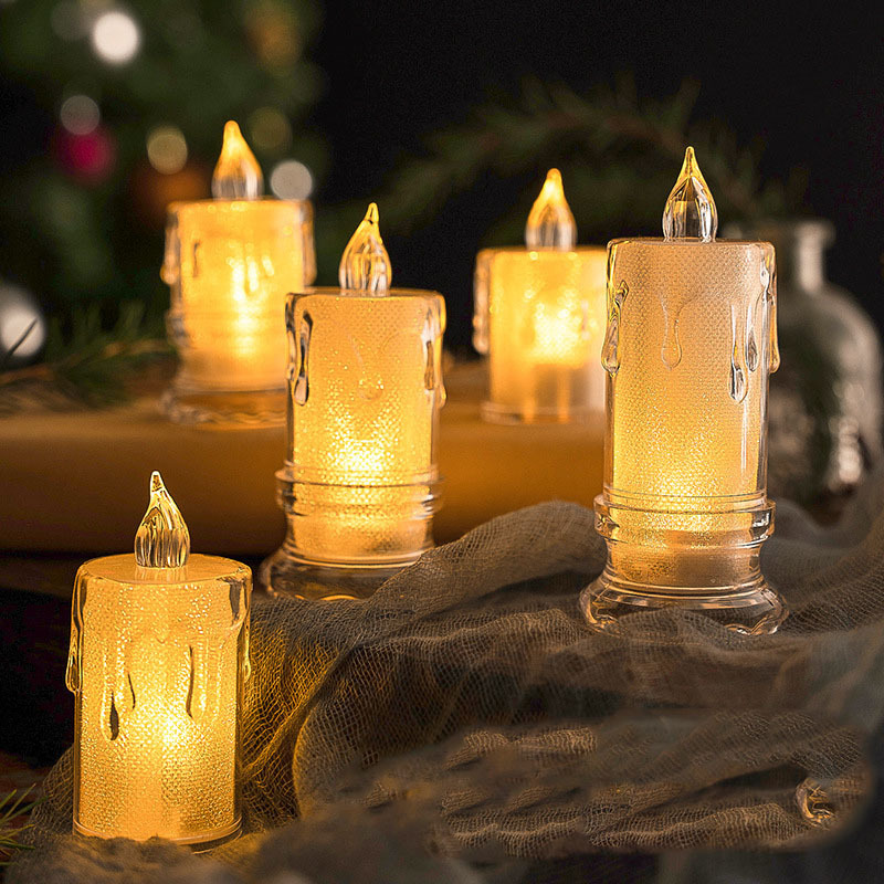 Wholesale Battery Operated Candles Shaped Make Custom Led Candles Rechargeable Decoration Festival Accept Customers' Logo