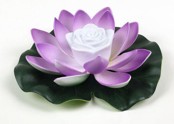 Artificial Lotus With Led Light For Pool Decoration Battery Operated Floating Lotus Flower Light