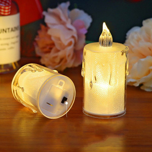 Wholesale Battery Operated Candles Shaped Make Custom Led Candles Rechargeable Decoration Festival Accept Customers' Logo