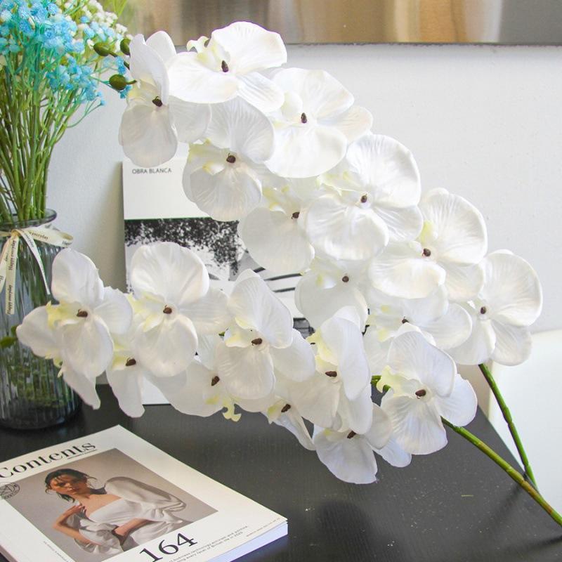 Natural Artificial Flowers Latex Moth Orchid Artificial Flower Butterfly Orchid For Decor Orchid Decorative Flowers