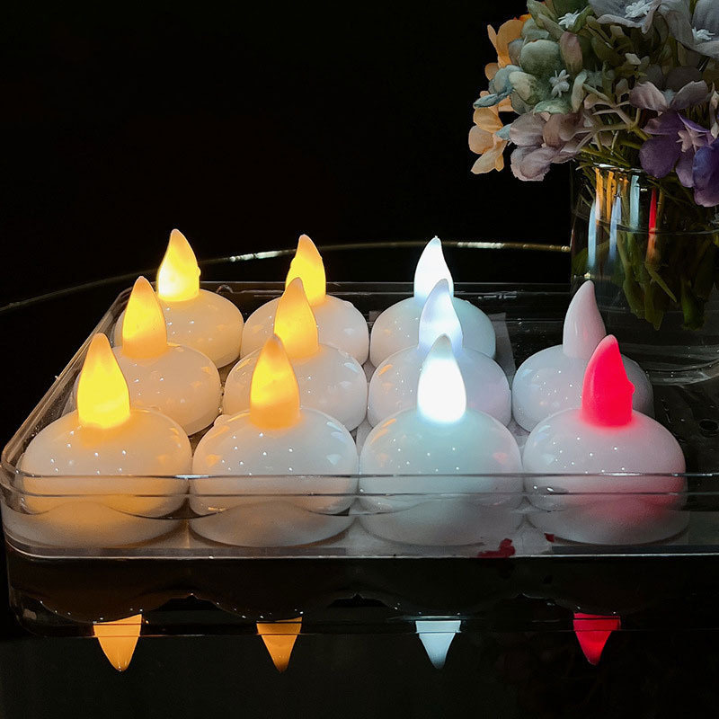 Waterproof Flickering Flameless Floating Led Tea Light Tealight Candles Wedding For Christmas Party Pool Valentine's Day Bath