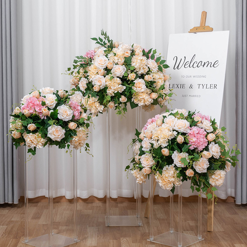 Flower Balls Wedding Rose Hydrangea Centerpieces Flowers Kissing Balls Arrangements Flower Ball of Home Party Table Decorations