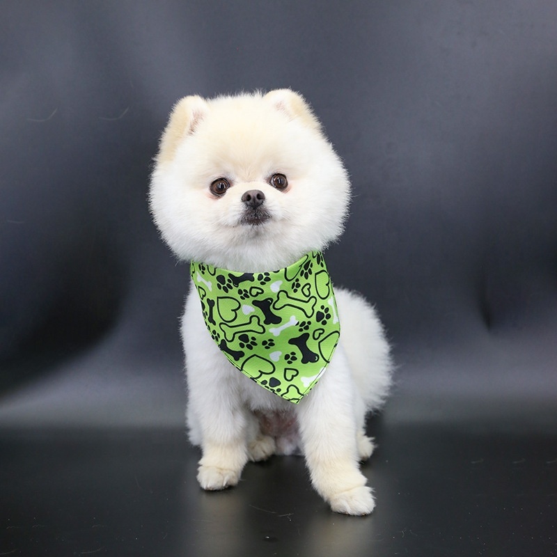 Free Samples Adjustable Custom Print Cute Cheap Dog Bandanas,Dog Scarf Bandana Wholesale Matching With D Ring