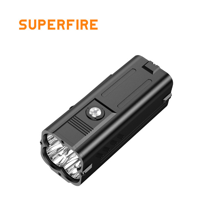 led flashlight rechargeable 6000 lumen large high power  flashlight 72w torch long distance and long  runtime