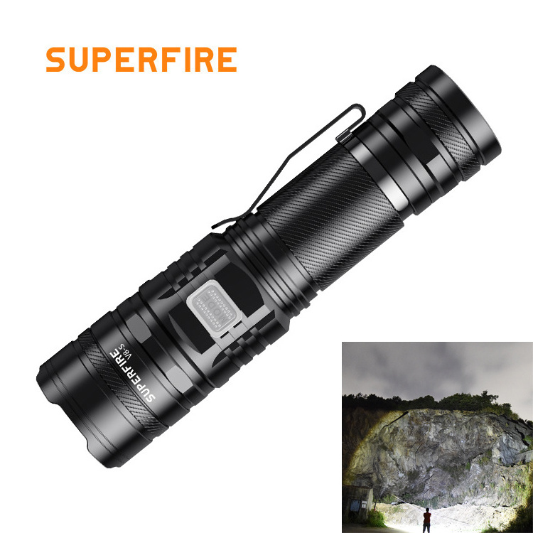 Emergency USB rechargeable LED flashlight self defense flashlight torch powerful led torch light for hunting hiking